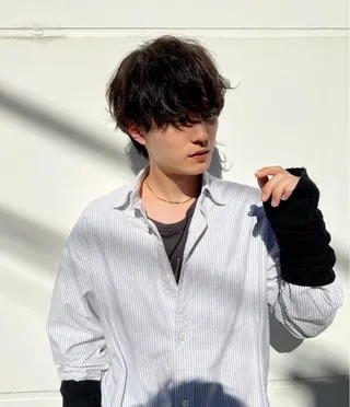 ミディアム パーマ メンズ 🧃Kawakami kotomi🧃のヘアスタイル