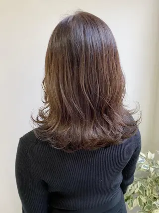 ミディアム カラー saki🌼ボブ× 透明感カラー🌼のヘアスタイル