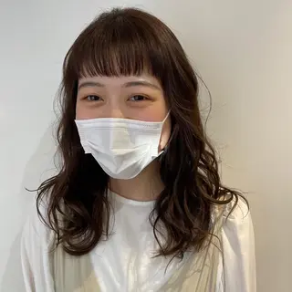 セミロング カラー 狩野 羅夢のヘアスタイル