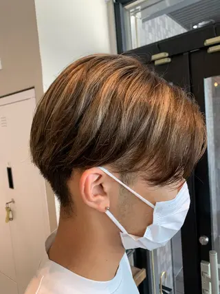 カラー メンズ 石井秀二郎メンズ パーマ京都河原町のヘアスタイル