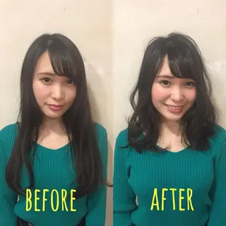 ミディアム レイヤーカット✂︎池 袋個室サロンkumaのヘアスタイル