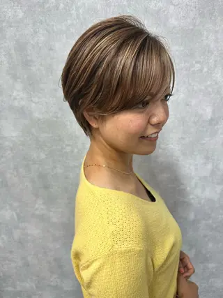 ショート モテ髪/ボブ/ショー ト/アダチフウトのヘアスタイル