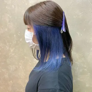 ミディアム カラー 有田裕真 【ブリーチカラー】のヘアスタイル