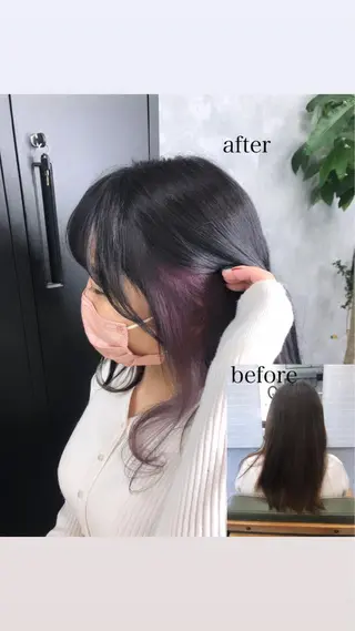 セミロング カラー 韓国ヘア🇰🇷 RYOTAのヘアスタイル