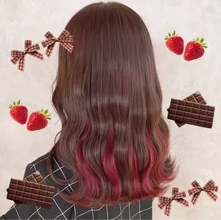 カラー 渋谷:インナーカラー ／🍒エリカ🍒のヘアスタイル