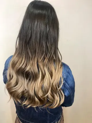 ロング カラー ブリーチ毛対応酸性 ストレート🌈サキのヘアスタイル