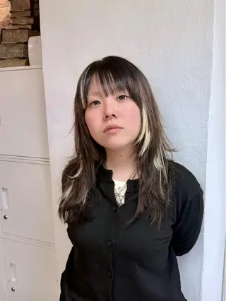 セミロング ウルフレイヤー エクステ/kokiのヘアスタイル