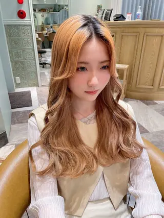 ミディアム カラー 木屋元一/透明感 /前髪/ショートボブのヘアスタイル