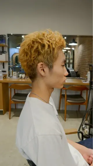 ショート カラー メンズ 稲葉 佳のヘアスタイル