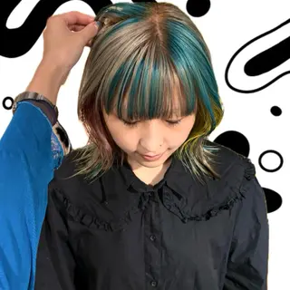 ミディアム カラー Rena✴︎トレンド ×スタンダードMIXのヘアスタイル
