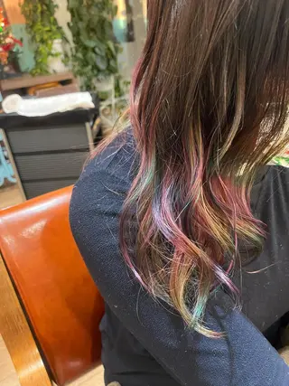 セミロング カラー 原宿サロン代表 デザインカラー伊藤卓のヘアスタイル