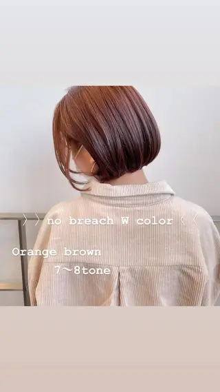 ショート カラー ヘアアレンジ ミニボブ/ブリーチ 🌈MISATOのヘアスタイル