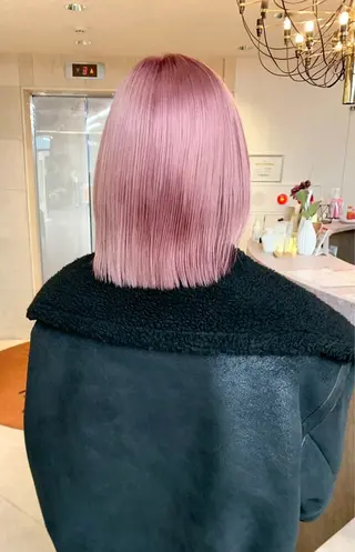 ミディアム カラー ヘアアレンジ も も えのヘアスタイル