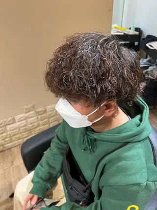 パーマ メンズ 大久保 隆蔵のヘアスタイル