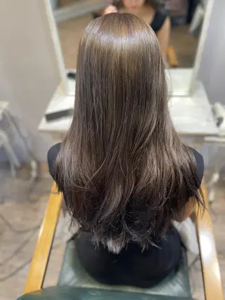 ロング カラー 植田 能生のヘアスタイル