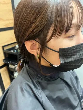 ミディアム カラー パーマ メンズ キッズ ネイル マツエク・マツパ 久木原 ゆりのヘアスタイル