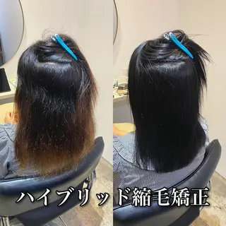 セミロング カラー パーマ ブリーチ縮毛矯正/ デサキ ショウヘイのヘアスタイル