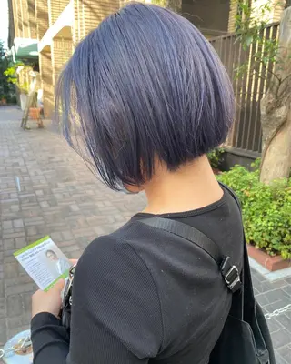 ミディアム カラー ツキノキ ミナのヘアスタイル