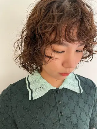 ショート パーマ 【吉祥寺】ショート/ レイヤーボブ/ryoのヘアスタイル