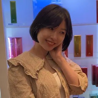 ミディアム カラー ⭐️韓国ブリーチ 顔周りカット⭐️のヘアスタイル