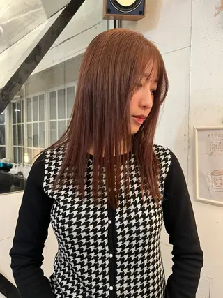 ロング カラー レイヤー/ベージュ mikuのヘアスタイル