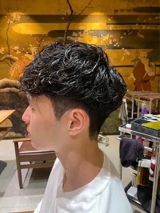 パーマ メンズ 【メンズ限定】原 唯登のヘアスタイル