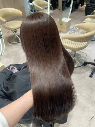 ロング カラー 顔周りカット/ 透明感カラー/ユナのヘアスタイル