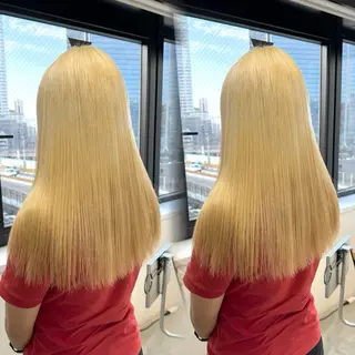 ロング カラー fuka/梅田/ ミルクティーベージュのヘアスタイル