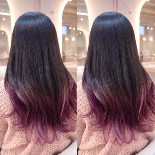 ロング カラー ハイトーン🎀 暖色系カラー🎀愛美のヘアスタイル