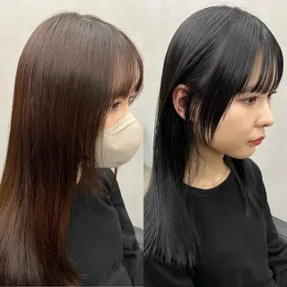 ミディアム カラー 🌱小顔魅せショート 髪質改善カラー/泉綺のヘアスタイル