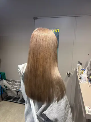 ロング カラー パーマ ヘアアレンジ メンズ キッズ ブリーチなしカラー/ ブラウン/レイヤーのヘアスタイル
