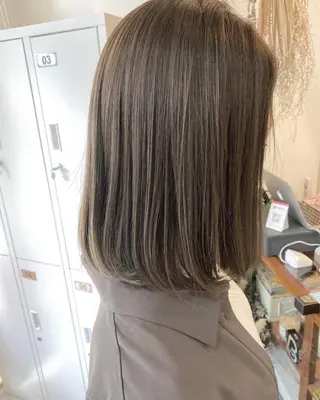 ミディアム カラー パーマ OVER→三軒茶屋 /縮毛矯正・髪質改善のヘアスタイル