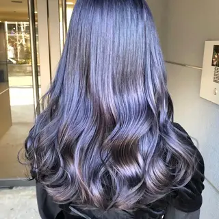 ロング カラー MOMO艶髪 🩵モテカラーのヘアスタイル