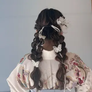 ロング ヘアアレンジ ヘアアレンジ🪿イデ ミユウ🪿のヘアスタイル