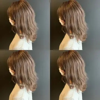 ミディアム カラー ✨縮毛矯正✖︎顔周り レイヤー✨ナカムラのヘアスタイル
