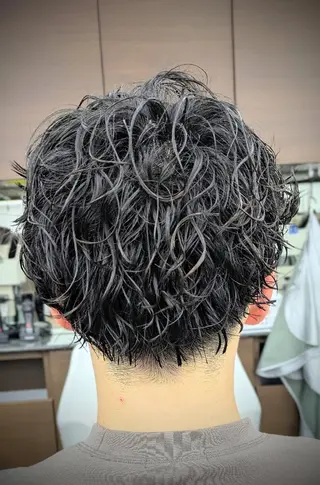 ショート パーマ 理容プラージュ燕三条 福井のヘアスタイル