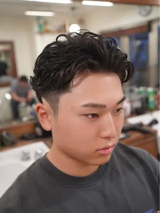 ショート パーマ メンズ 吉祥寺バーバー takumiのヘアスタイル