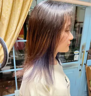 ロング カラー PON　ハイトーン ショートカット心斎橋のヘアスタイル