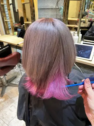 ロング カラー 佐伯 りょうのヘアスタイル