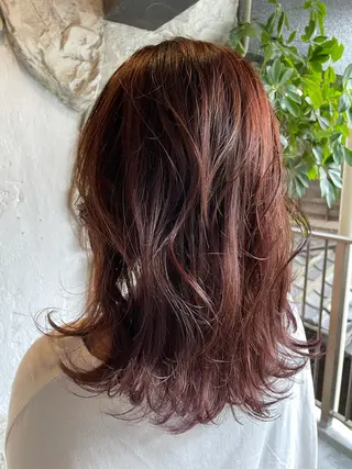 ミディアム 末石 智のヘアスタイル