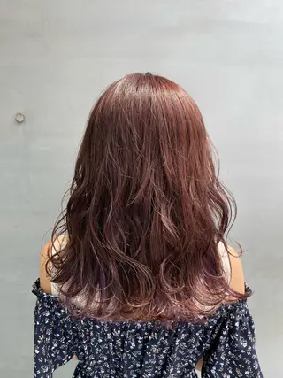 セミロング カラー brace今里店店長 加井直樹のヘアスタイル