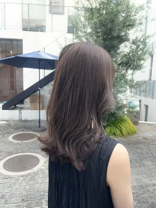 ミディアム カラー 佐藤史哉* 韓国レイヤー赤み除去のヘアスタイル