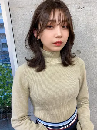 ミディアム カラー 似合わせレイヤー 🇰🇷荒木洋文のヘアスタイル