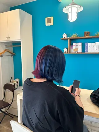 カラー 神 日向のヘアスタイル