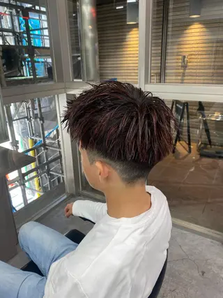 ショート カラー パーマ ヘアアレンジ メンズ キッズ ネイル マツエク・マツパ アイブロウ 🔥漢髪特化メンズ マネージャーYUKIのヘアスタイル