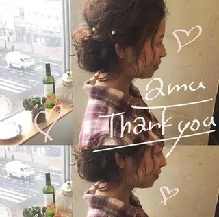 ロング カラー ヘアアレンジ ROSTAR所属・川上 智汐のヘアスタイル