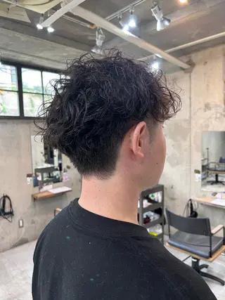 ショート パーマ メンズ メンズパーマ ジンのヘアスタイル