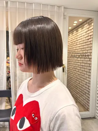 ミディアム 🤎オリーブカラー× パーマ特化💫森口のヘアスタイル