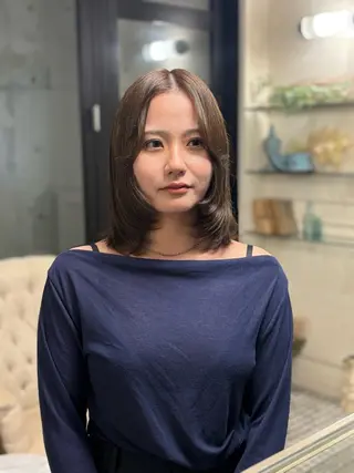 ミディアム kenshin/艶髪 /似合わせカットのヘアスタイル