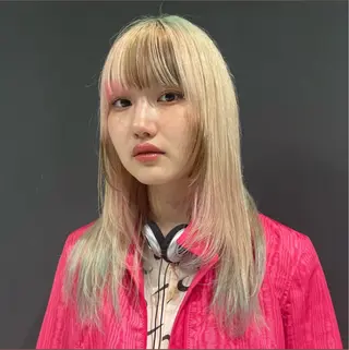 ロング カラー ハイトーン/パーマ/ メンズ / 櫻本🌐のヘアスタイル